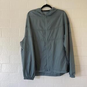 Bella and Canvas Hooded Nylon Zip Pullover Unisex Jacket New size M